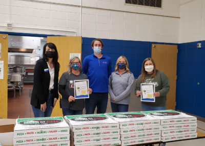 Talahi Elementary pizza donation